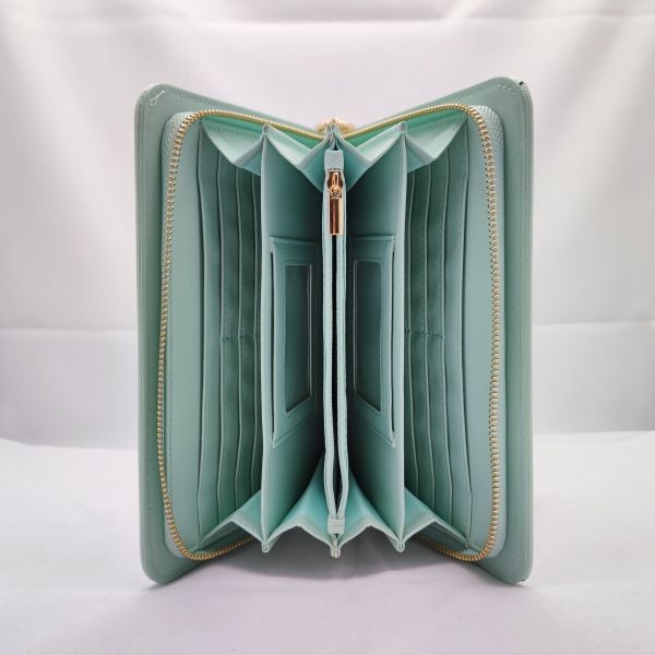 Girls Card Holder Wallet Saffiano PU Leather Purses Big Capacity Clutch Bag WA06