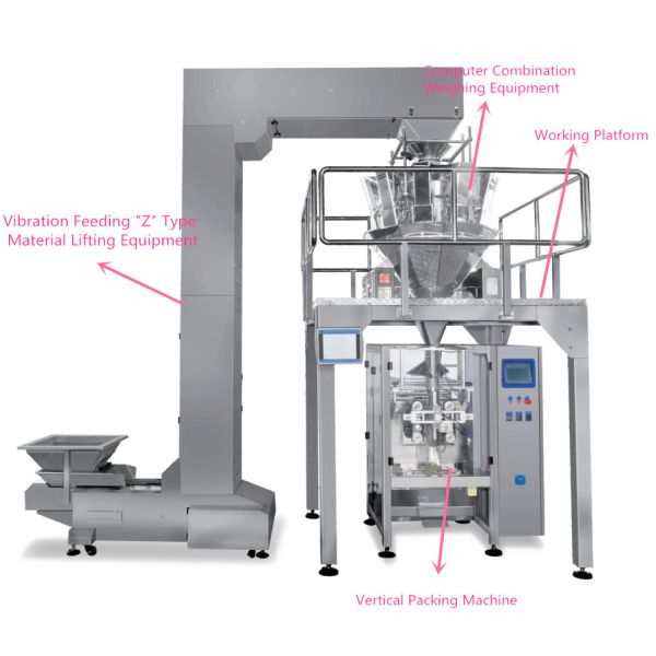Automatic Potato Chips Packing Machine Coffee Beans Seeds Grains Packing Machine