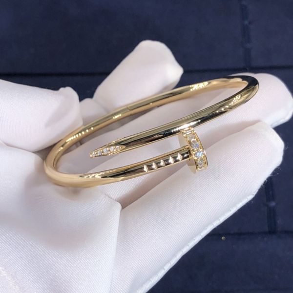 New Fashion Jewelry Bracelet Pure 18k Gold Cartie Juste Un Clou Bracelet With Natural Real Diamonds