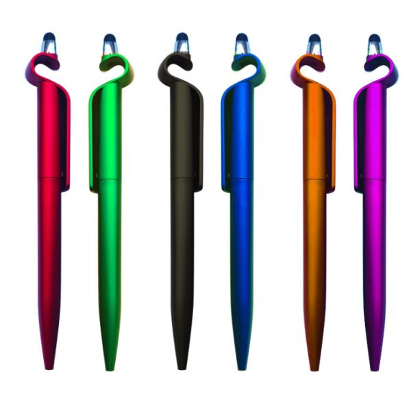 Supply mobile phone holder ballpoint pen twist promotion pen love shape touch screen pen twist capacitor advertising pen