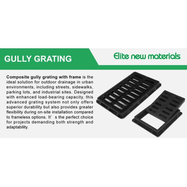 Elite GRP/FRP Light Duty Anti Theft Drain Grate Cover For Rain Water