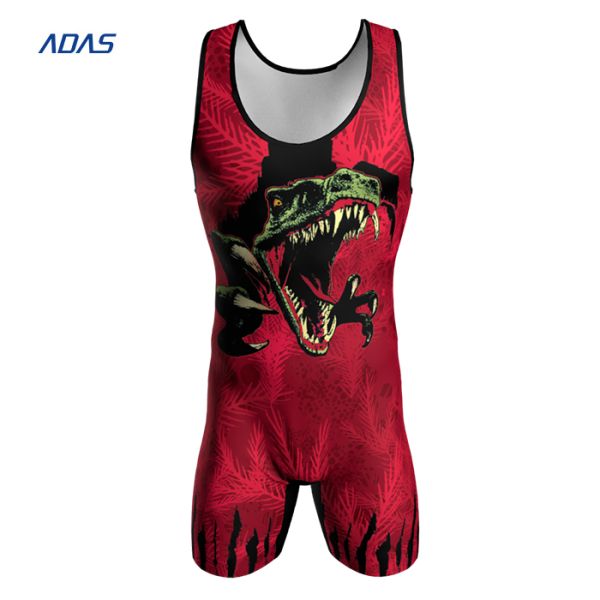 Custom Quick Dry One Piece Tight Wrestling Singlet Suit With Spandex Polyester