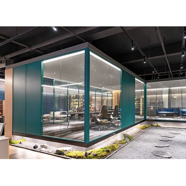 Soundproof Double Office Glass Partition Walls Affordable Workspaces Glawall Customization Wall