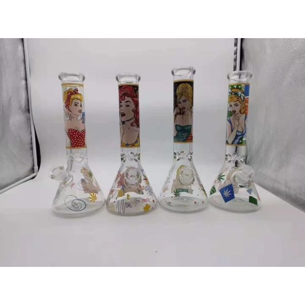 Borosilicate Beaker Bottom Large Tube Handblown Recycler Water Pipes Glass Bongs