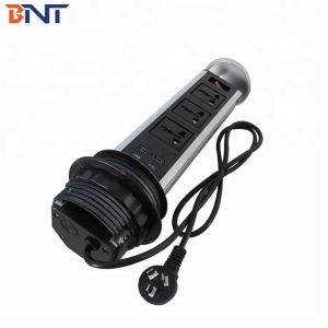 Kitchen Vertical Pop Up Power Socket with USB Charger