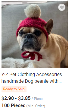 Y-Z Wholesale custom logo designer knitted adjustable winter warm funny dog skull hat
