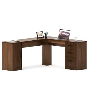 Quality Multi Size L Shape Solid Wood Desk For Building Hotel Office wholesale