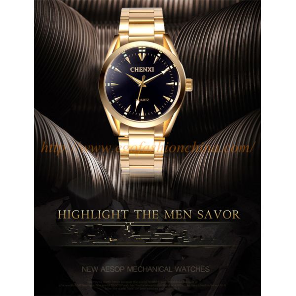 006A IPG Fashion Business Watch Fashion Jewelry Wholesale Factory Price Golden Watches Men