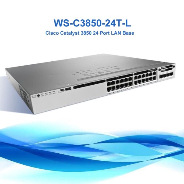 Gigabit Ethernet Cisco Catalyst 3850 Switch 24 Port WS-C3850-24T-L NIB Condition