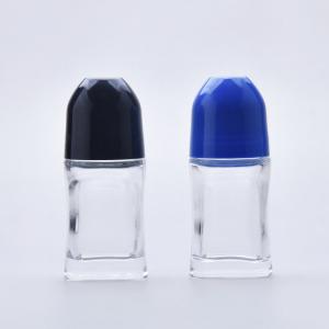 Quality 2oz Glass Deodorant Roller Bottles Colored 50ml With Roller 50ml wholesale