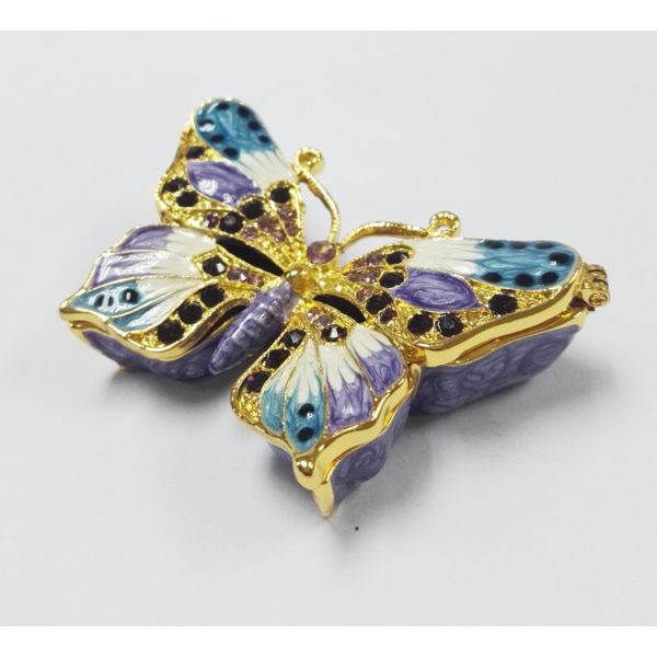 Pewter wholesale Butterfly shape custom metal jewelry box