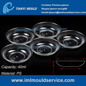 Quality 40ml ps clear disposable plastic dessert plate mould/disposable plastic party plates mould wholesale