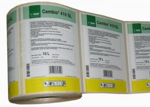 Quality Pantone Color  Medicine Bottle Label Eco - Friendly Waterproof Material wholesale