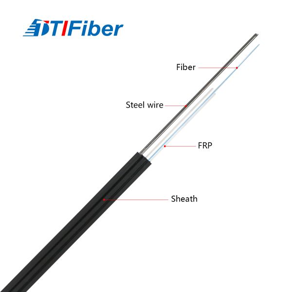 Singlemode GJYXFCH Aerial Outdoor Fiber Optic Cable For FTTH Self Support