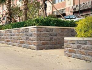 Quality Beige CE Scratch Resistant Outdoor Stone Cladding Tiles , 20x40cm Decorative Stone Wall Tiles wholesale