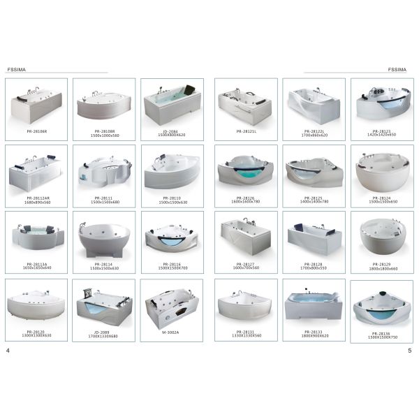 70in 1800x700 Waterfall Jacuzzi Bathtub Hotel Solid Wood Art Glass Window