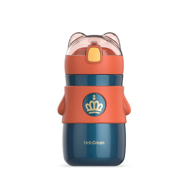 Personalized 300ml Travel Insulated Kids Water Bottle Cup With Straw