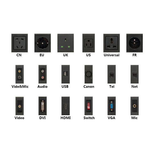 Melloni Pop-Up Tabletop Socket 3 AC Outlets Retractable Hidden Recessed Power for Kitchen Desktop EU Socket Tabletop Accessory