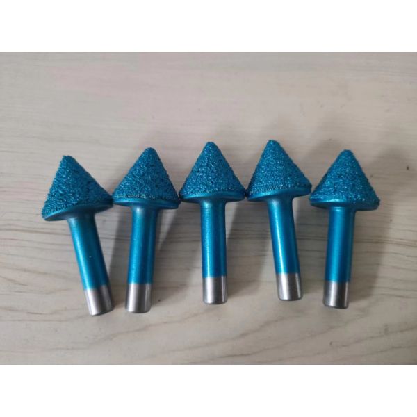Diamond Silver Slodering Bits CNC Engraving 3D Router for Hard Stone Vacuum Brazed 3D Carving Tools