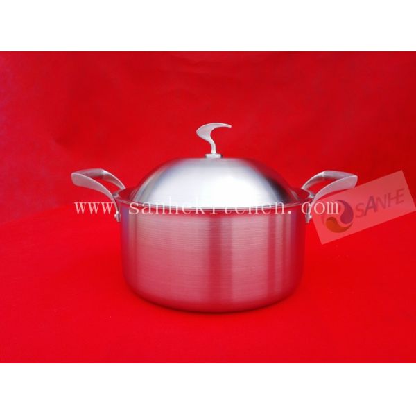 Sauce pot with lid,Stainless steel pot,thickness 2.5mm with cast iron handle