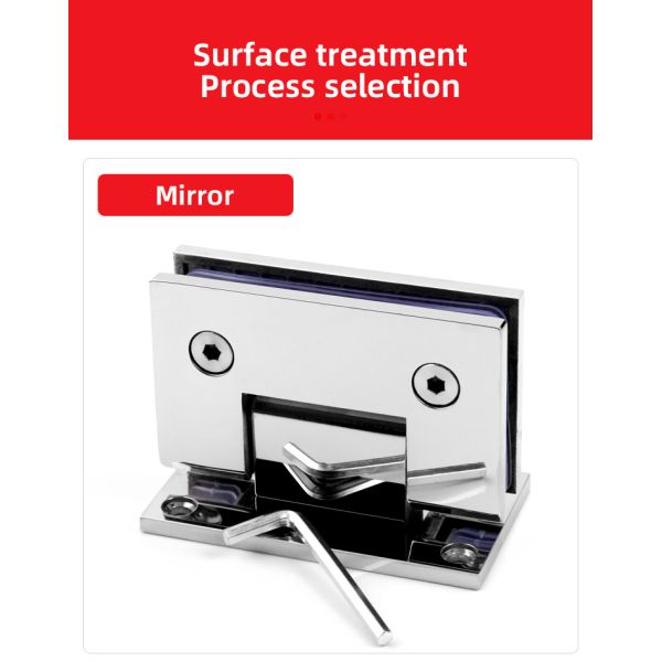 Brushed Nickel Finish Stainless Steel Shower Hinge and Glass Clamp Kit for Glass Door