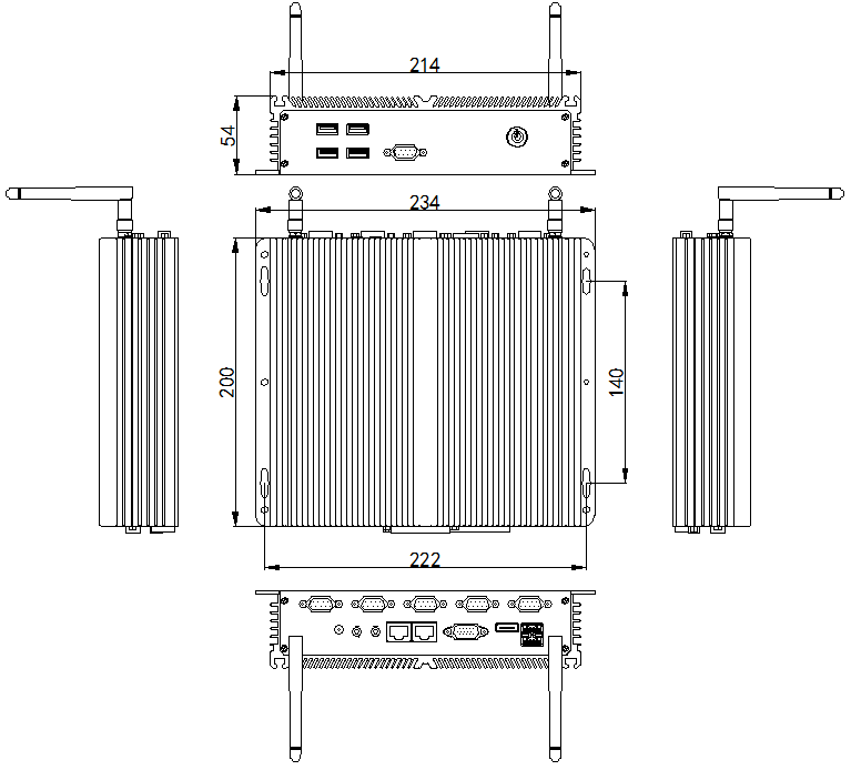 I5 4300u CPU Industrial Embedded Computer 4G RAM For Laser Cutting Machine