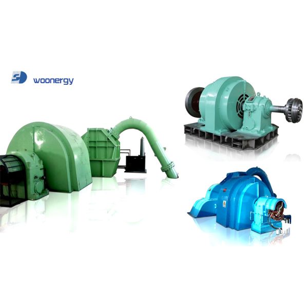 Hydro Power Pelton Water Turbine Generator 100kw Long Life Time High Efficiency