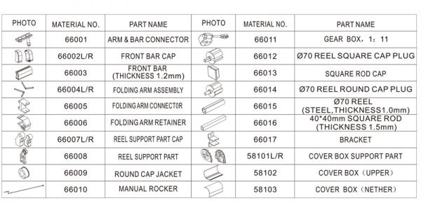 light open retractable awning / Both motor and manual control awning