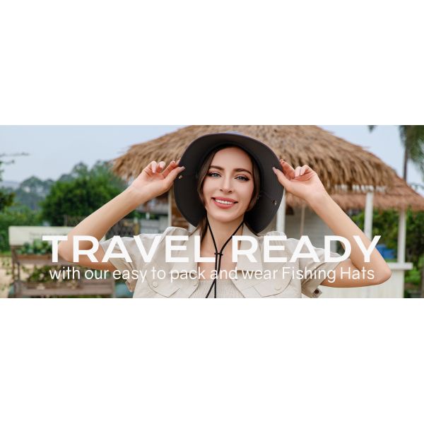 UPF 50+ Foldable Bucket Hats Summer Safari Hat For Hiking Outdoor