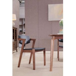 Modern Design Ash Wood Hotel Pu Leather Dining Room Chair