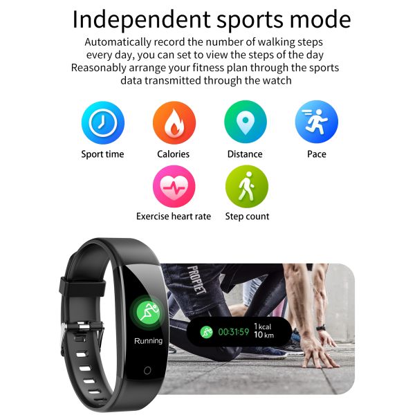 Touch Screen IP67 0.96 Inch Blood Pressure Bracelet