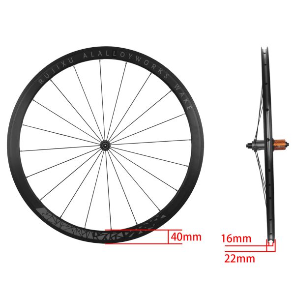 Diamond Shaped 700c Clincher Wheelset V Brake Aluminum Alloy 50mm Height For Disc Brake