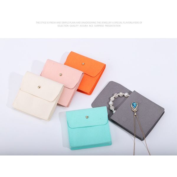 Magnetic Buckle Microfiber Jewelry Bag Velvet Bag Jewelry Accessories Velvet Bag Double-Sided Microfiber Ring Bracelet Jewelry Storage Bag