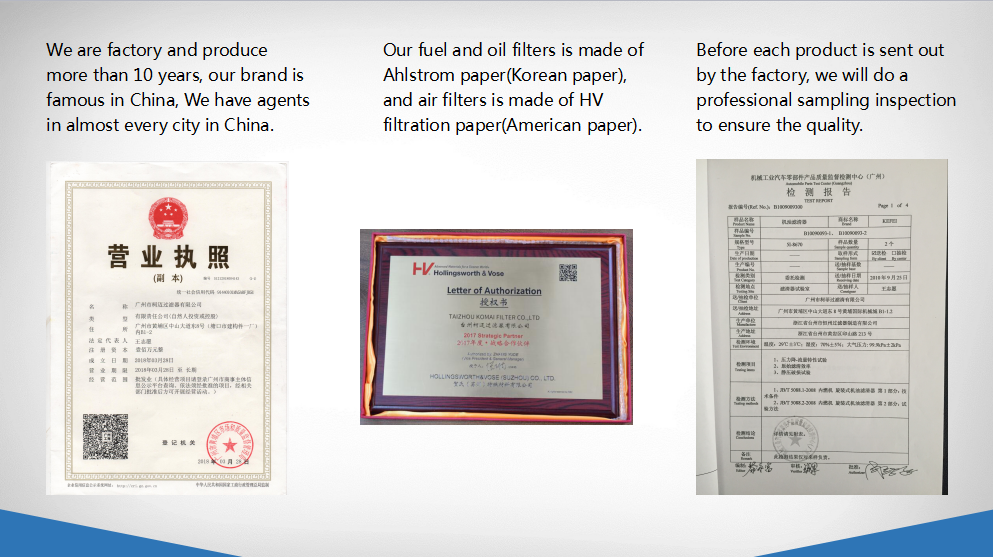 Auto Motor Car Parts Diesel Engine For Lubriing Oil Height 176.28mm Oil Filters