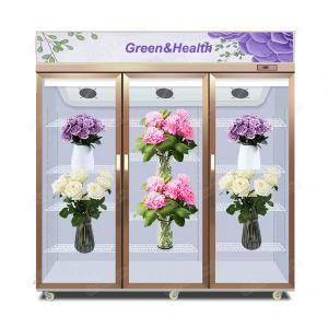 China Upright Glass Door R22 Flowers Cooling Display Showcase on sale