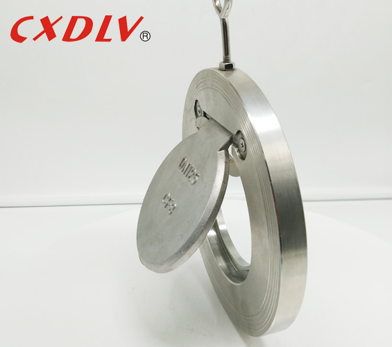 Durable Single Swing Spring Wafer Check Valve Stainless Steel CF8 PN16 Metal Seat