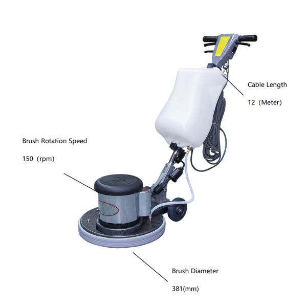 YJ-302 Lightweight Center Foam Floor Buffer Machines With High Powered All Copper Motor