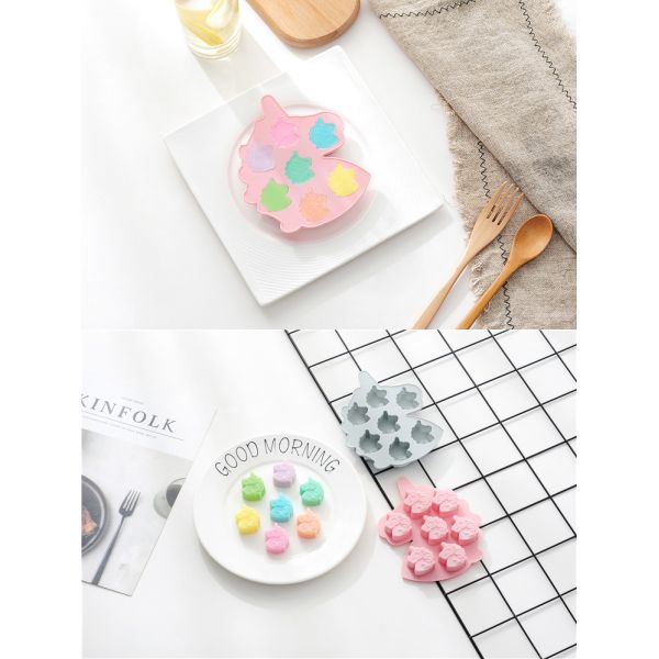 Mini Unicorn Design 7 Cavity Silicone Baking Cake Mould