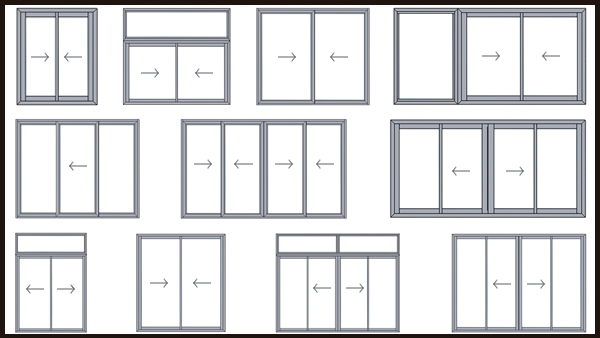 Double Glazed Black Aluminum Sliding Door With Flyscreen