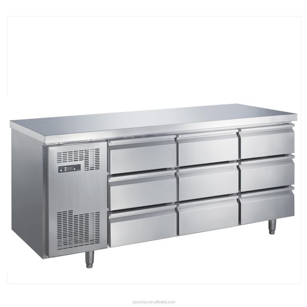 A Special Fridge of Restaurant Kitchen Under Bench Drawer