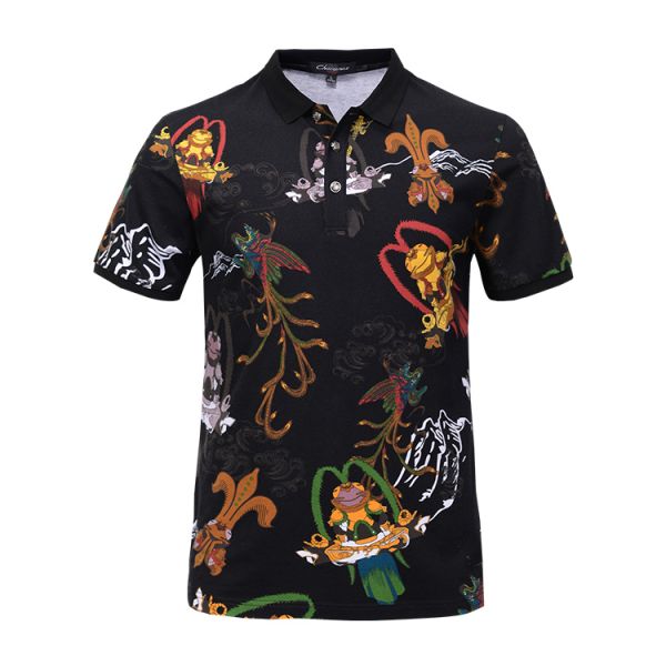 100 Cotton Polo Collar T Shirt For Men , Short Sleeve Casual Polo Shirt