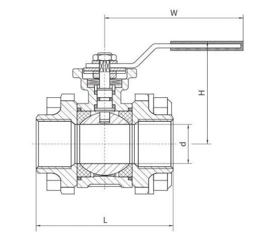 Xtv 1/2 Inch Double Acting Pneumatic Actuator 3PC Stainless Steel Thread Ball Valve
