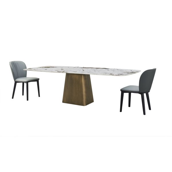 Modern Style Marble Metal Dining Table Restaurant Tables 8/10 Chairs Set for Dining Room Table With Chairs
