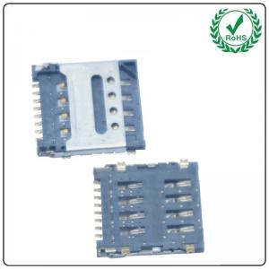 Quality Low Price High Quality SMT 8pin 1.5H Flip Type Micro Sim Gps Card Socket Connector wholesale