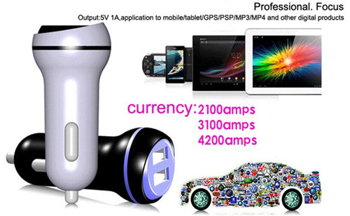 Latest dual USB car charger Portable griffin car charger