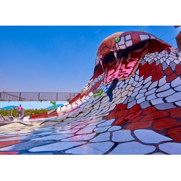 17 M Platform Height Custom Water Slides Boa Constrictor For Theme Water Park