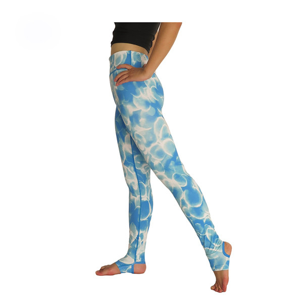 Water Design Yoga Wear Clothing Stretchable Womens Yoga Legging Lycra Material