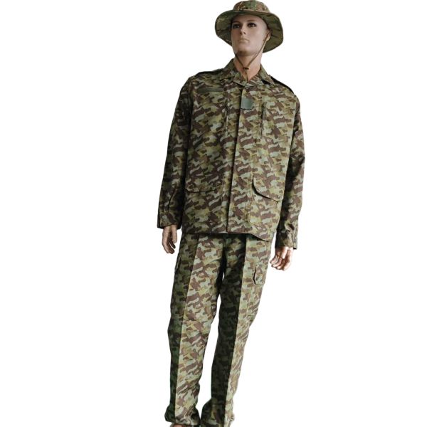 F2 Camouflage Military Uniform Set Tactical Durable Four Pocket Jacket Pants Boonie Hat Outfit