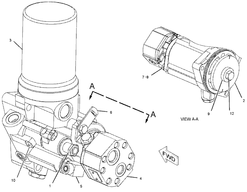 1225053 Solenoid Valve Excavator Oil Pump Parts For 3126B 325C LCR