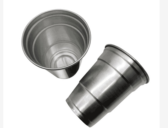 UV Coating Aluminum Drinking Cups 0.21mm Metal Disposable Cups